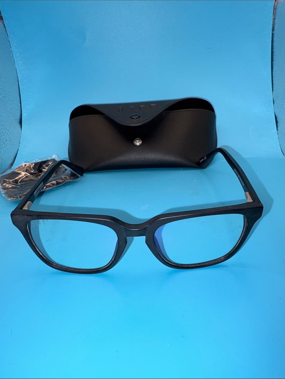 Diff Black Blue-Light Blocking Glasses with Case